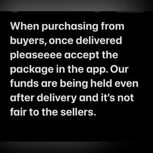 Notice About Package Acceptance